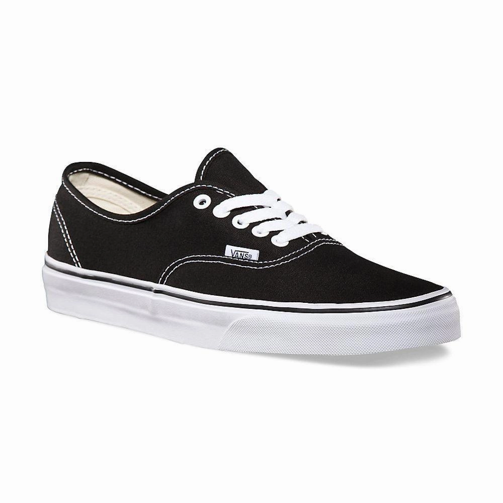 Vans Unisex Authentic Black Canvas Light Step