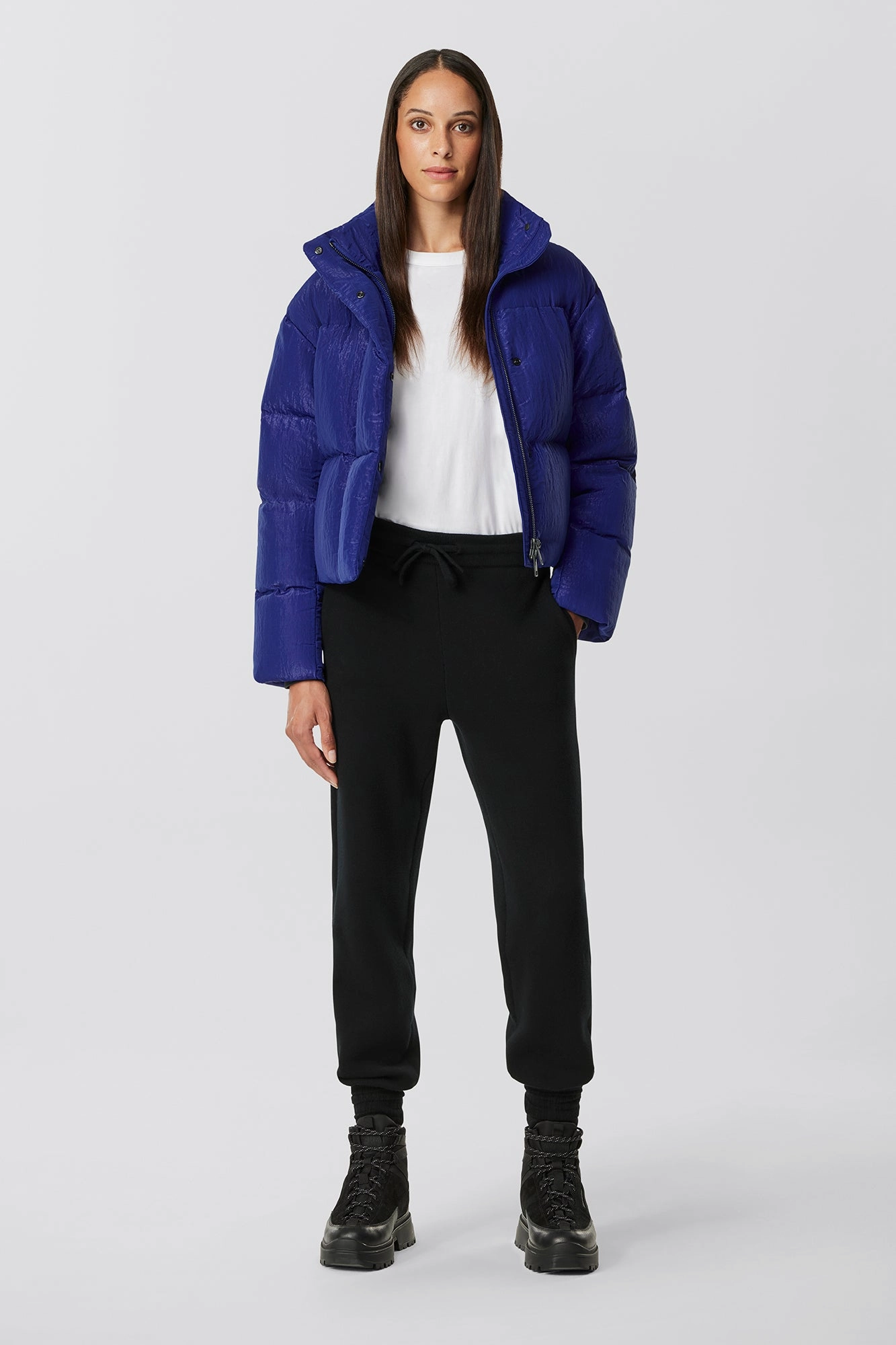 Mid Length TearResistant Reinforcements Cypress Cropped Puffer City Lights