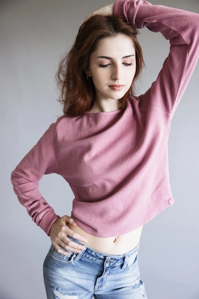 Sport Performance Fit Free People We The Free Jess Tee for Women in Orchid Combo | OB2291593-5500-ORCHIDCOMBO