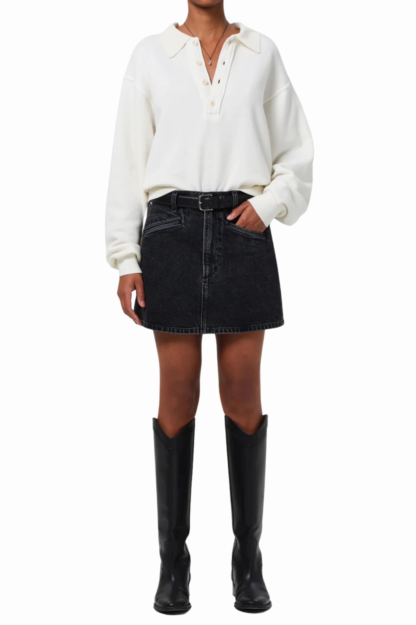Brita Mini Skirt in Meteorite All Season