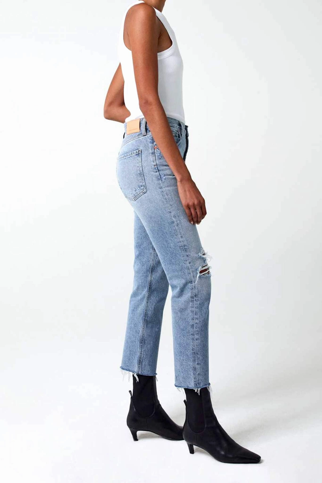 Unisex Fashion Cropped length Daphne Crop in Aster