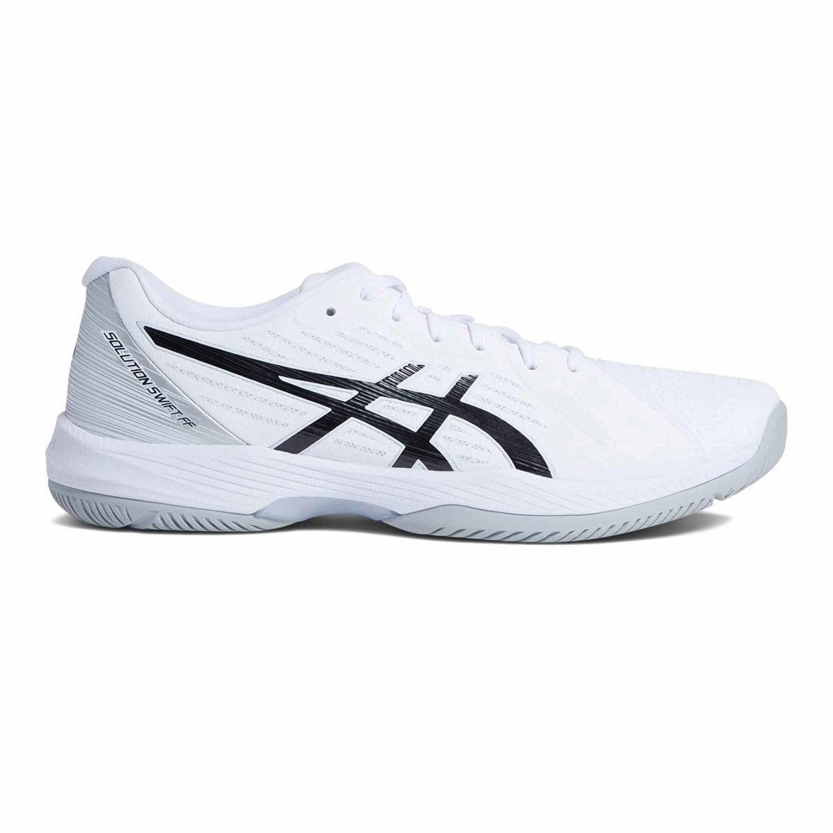 Asics Men's Solution Swift White/Black Comfort Upper Material Synthetic Finish