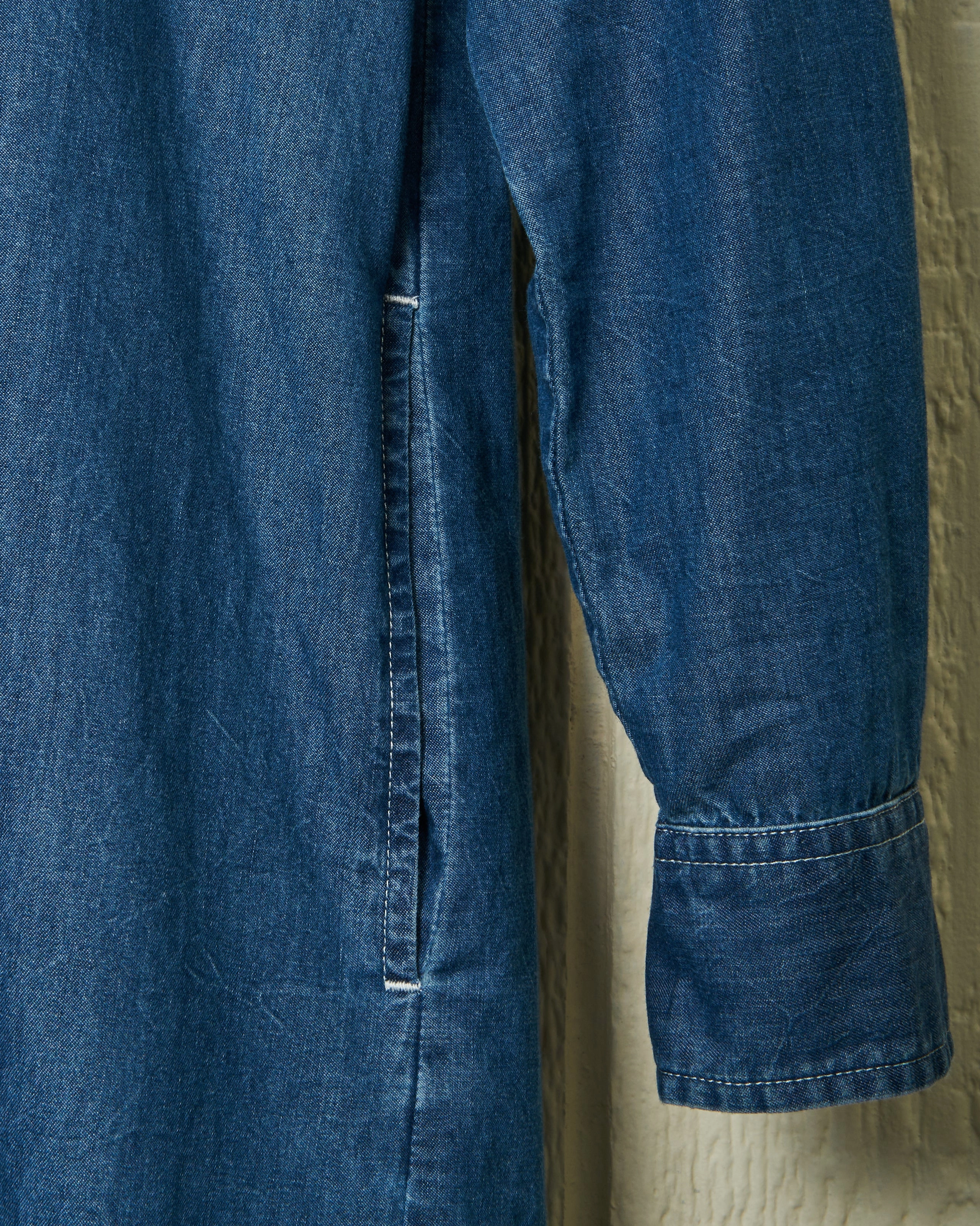 Denim Shirt Dress Four Way Stretch Fabric