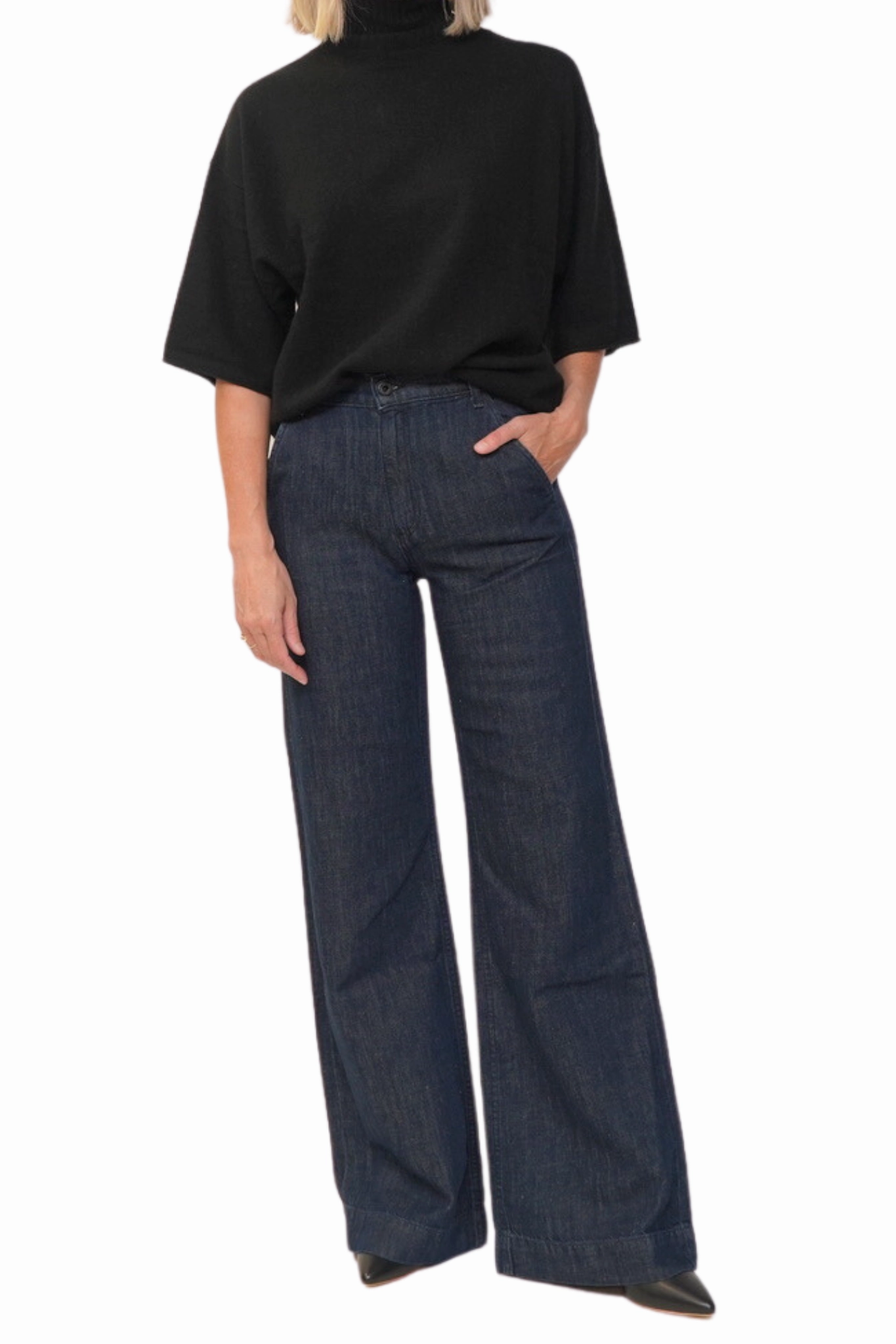 Urban Look Denim Trouser in Indigo Linen