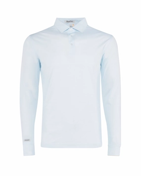 Stearns Long Sleeve Polo - Sky / White Cozy Fit