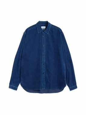 Eco Friendly Production High-Quality Craftsmanship Atlanta Long Sleeve Shirt (Loose Fit) Newson Cord Indigo