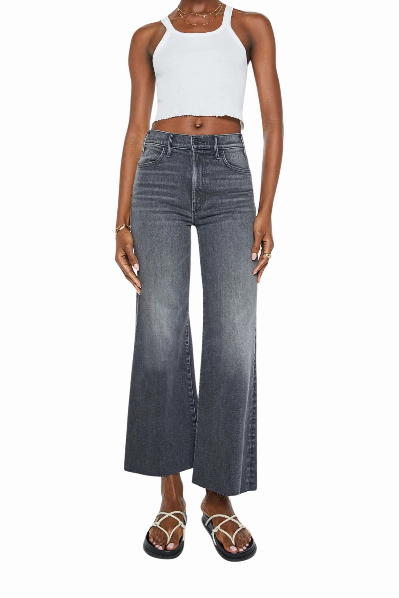 Base Comfort Classic Five Pocket Design Hustler Roller Ankle Fray in Call It A Night