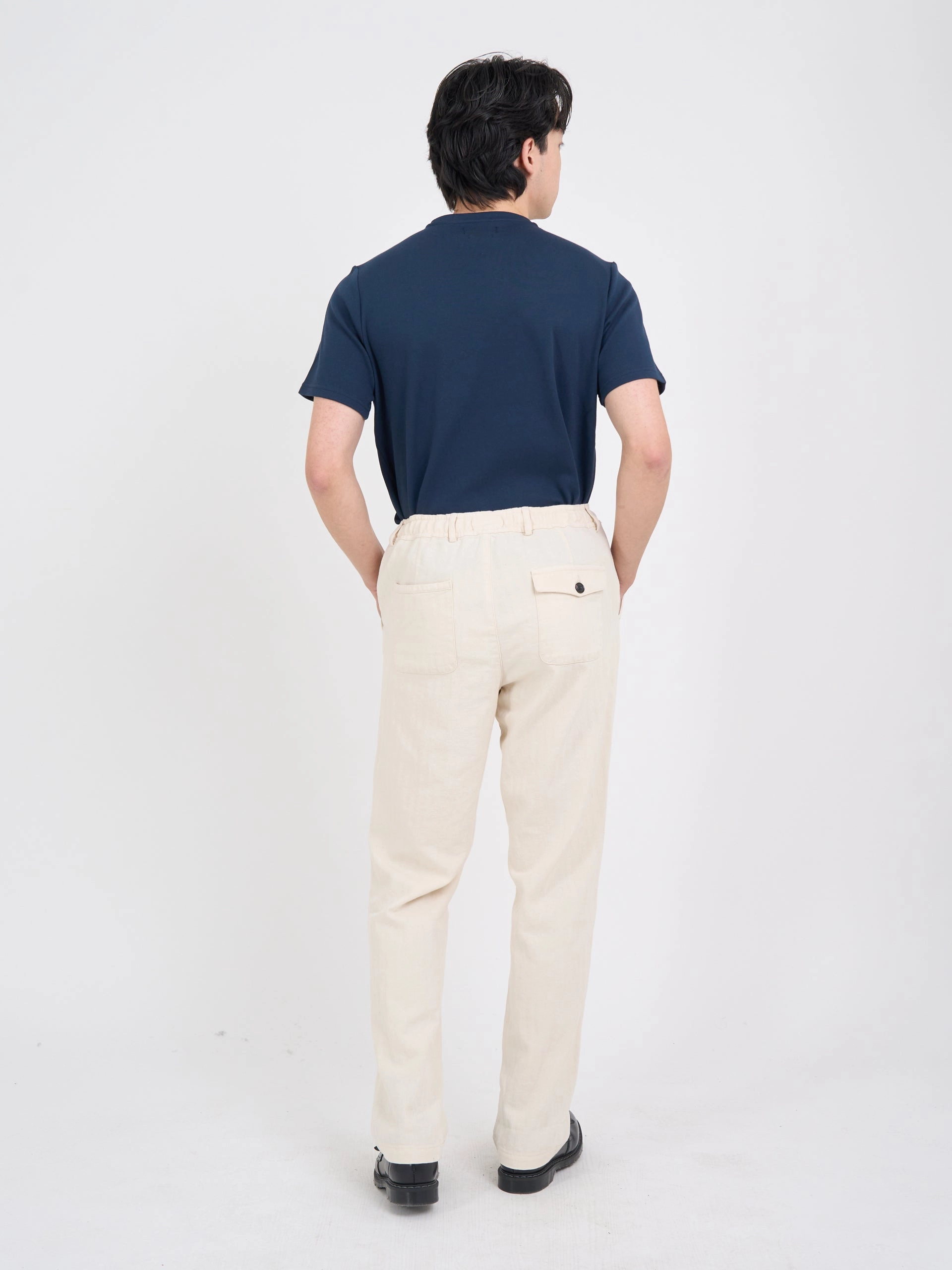 Drawstring Trousers Cairnes Ecru Flexibility Built-In CompressionFitFabric