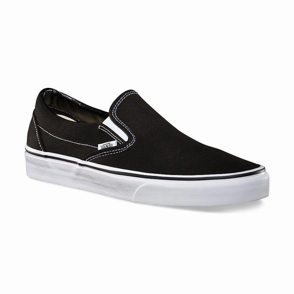 Vans Unisex Classic Slip On Black Canvas Bounce Back