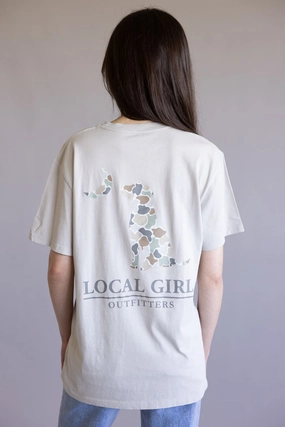 Local Girl Flora Dog and Moon T-Shirt for Women in Grey | L5100041-SIL Seasonal top