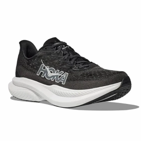 HOKA Women's Mach 6 (Medium Width) Black/White suitable for kids mid - top footwear