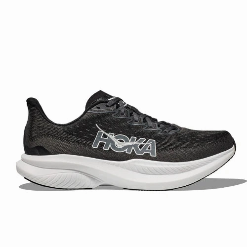 running shoes for competitive male runners HOKA Women's Mach 6 (Medium Width) Black/White