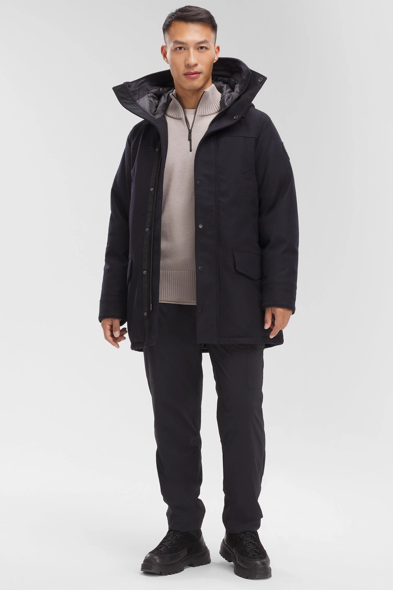 Fray Resistant Edges Sunday Walk Style Langford Parka Wool