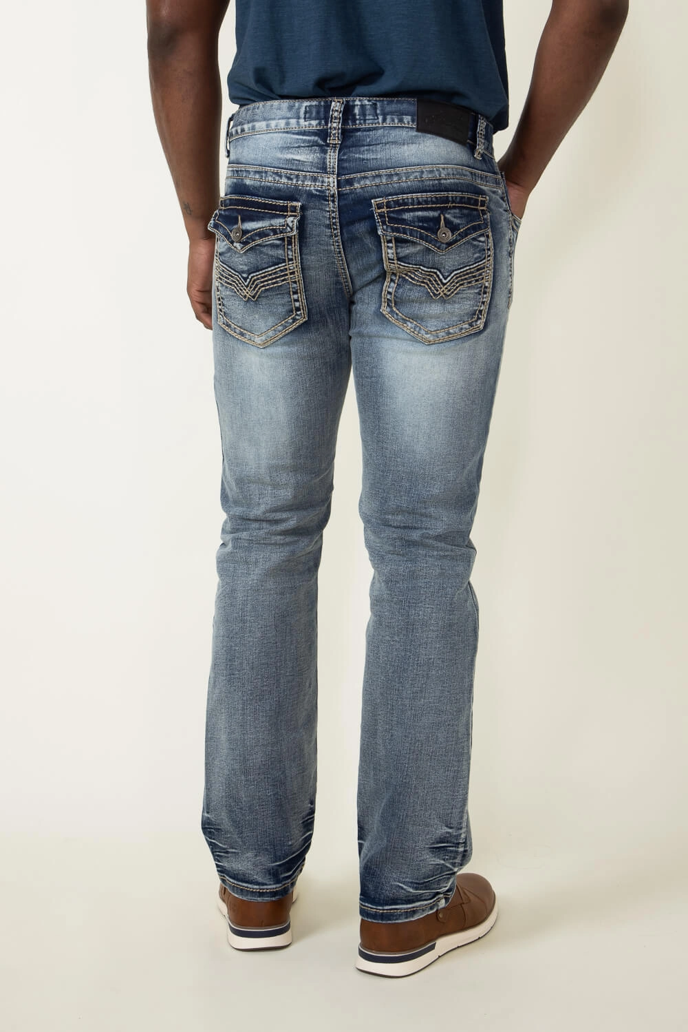 True Luck Wolf Bootcut Jean for Men | TL22031410 clean design