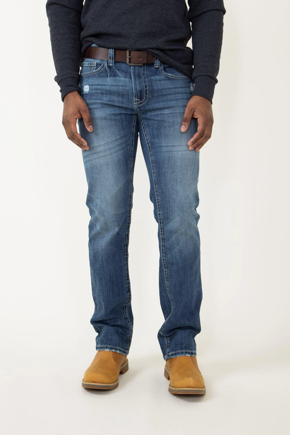 Simple Layers Road Trip Casual Friday Home Comfort Axel Jeans Davis Classic Straight Jeans for Men | AXMB0041-TUNXIS