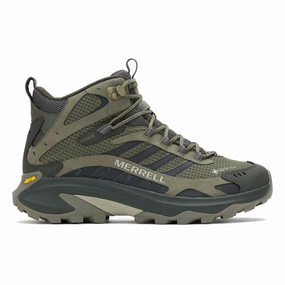Urban Commute Durable Rubber Treads Merrell Men's Moab Speed 2 Mid Gore-Tex Olive