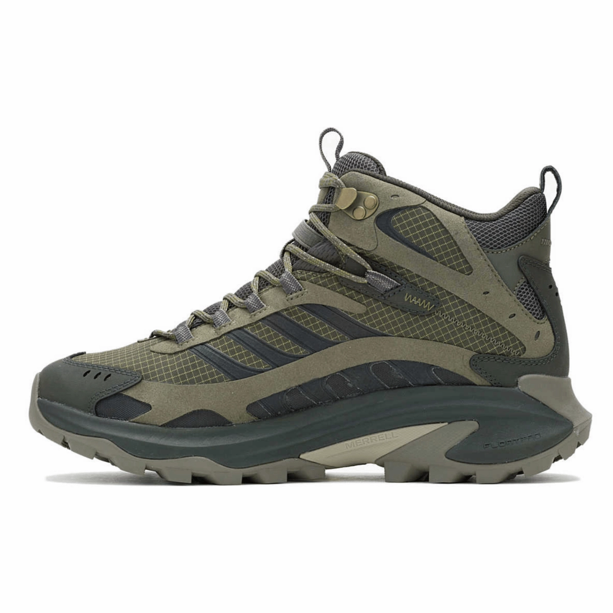 Neutral Stance Balanced Merrell Men's Moab Speed 2 Mid Gore-Tex Olive
