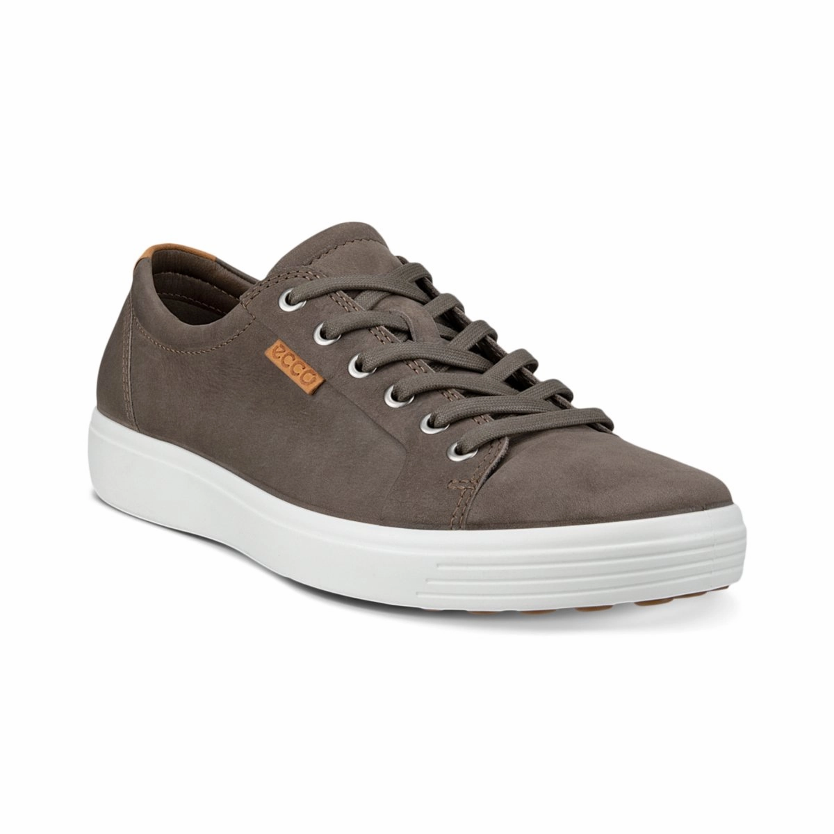 Toe Guard Protection High Fit Ecco Men's Soft 7 Sneaker Grey Nubuck