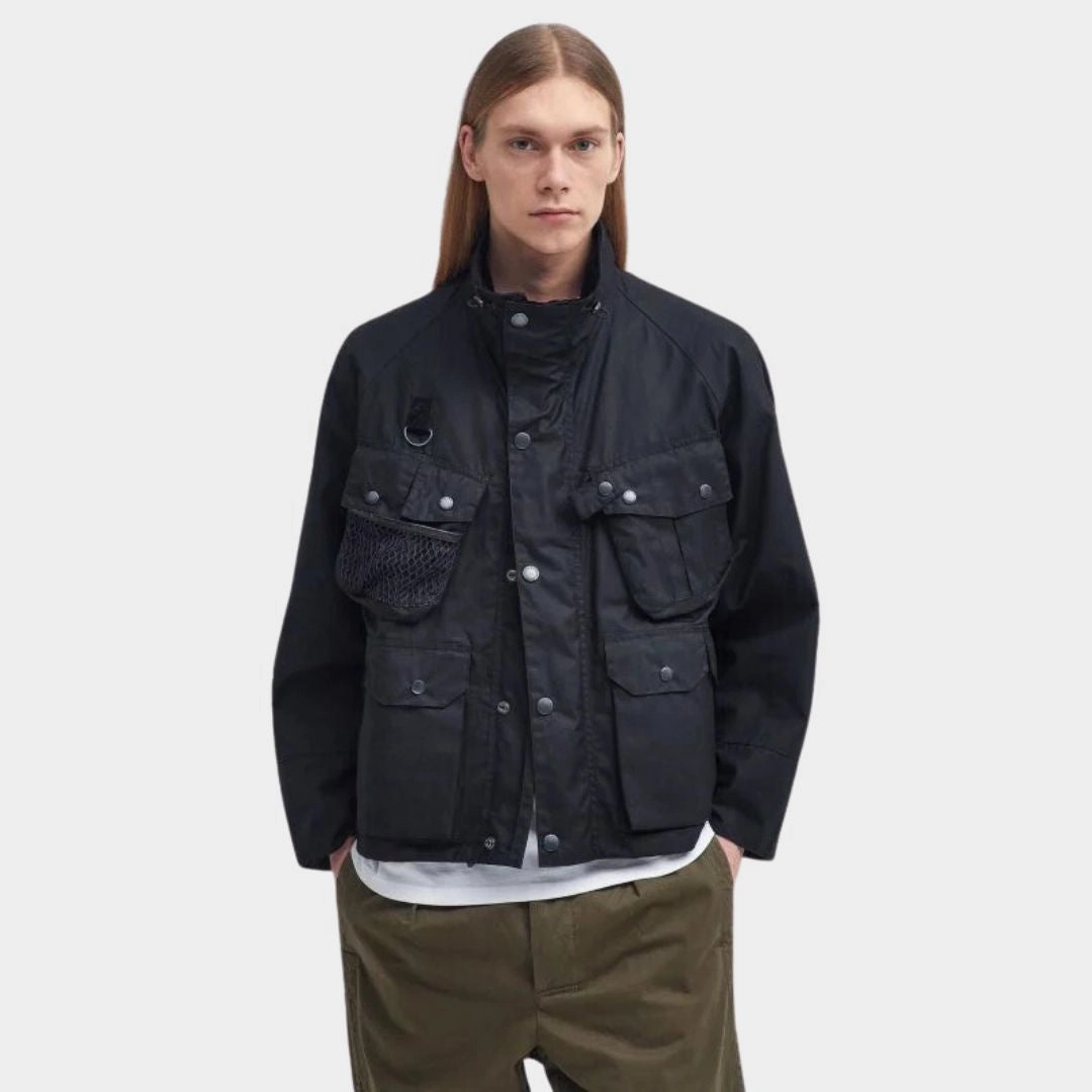 Water resistant coating NonRestrictiveFit Modified Dryfly Waxed Jacket (Classic Black)