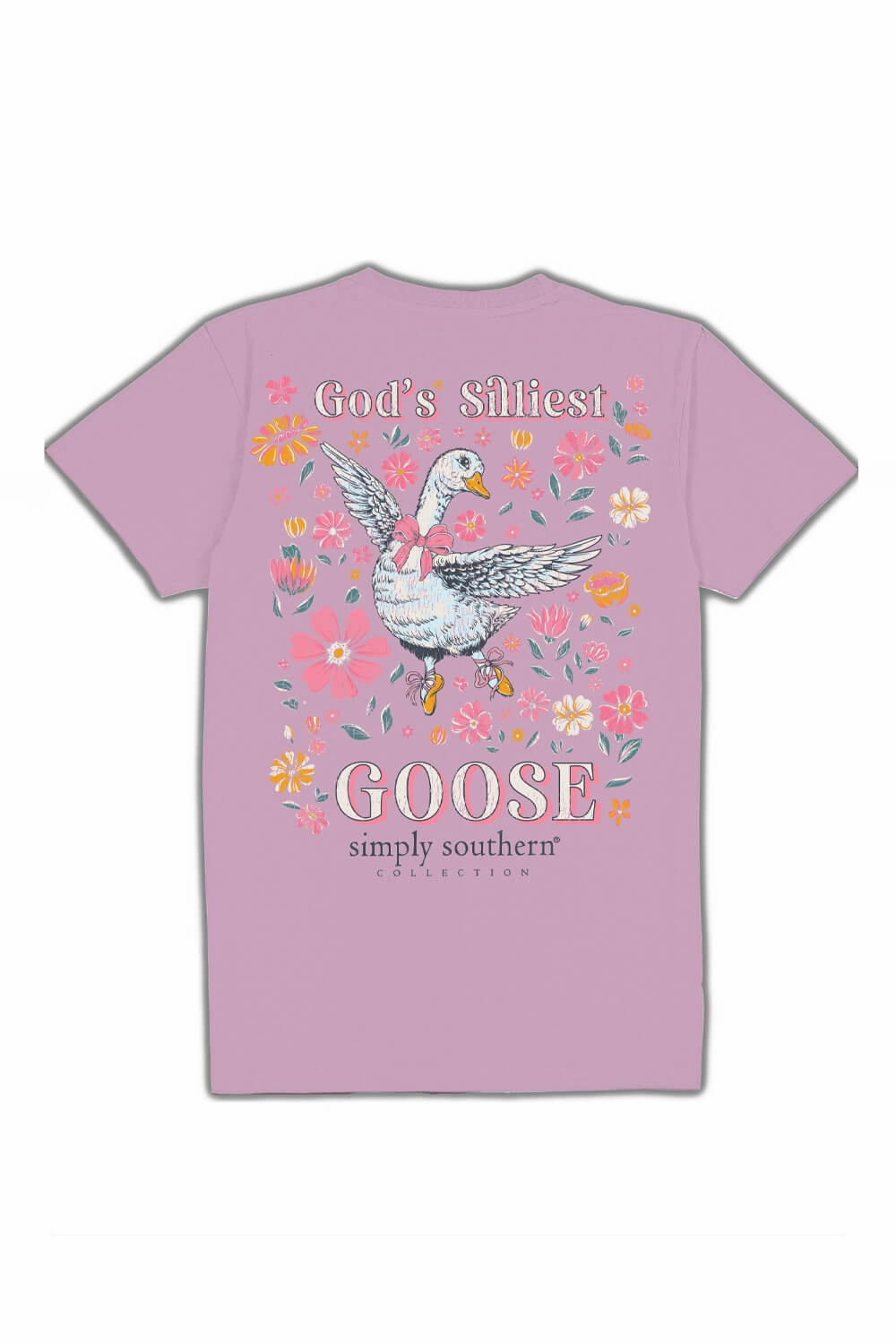 Simply Southern Goose T-Shirt for Women in Purple | SS-GOOSE-WSTERIA Sleek Performance Fit