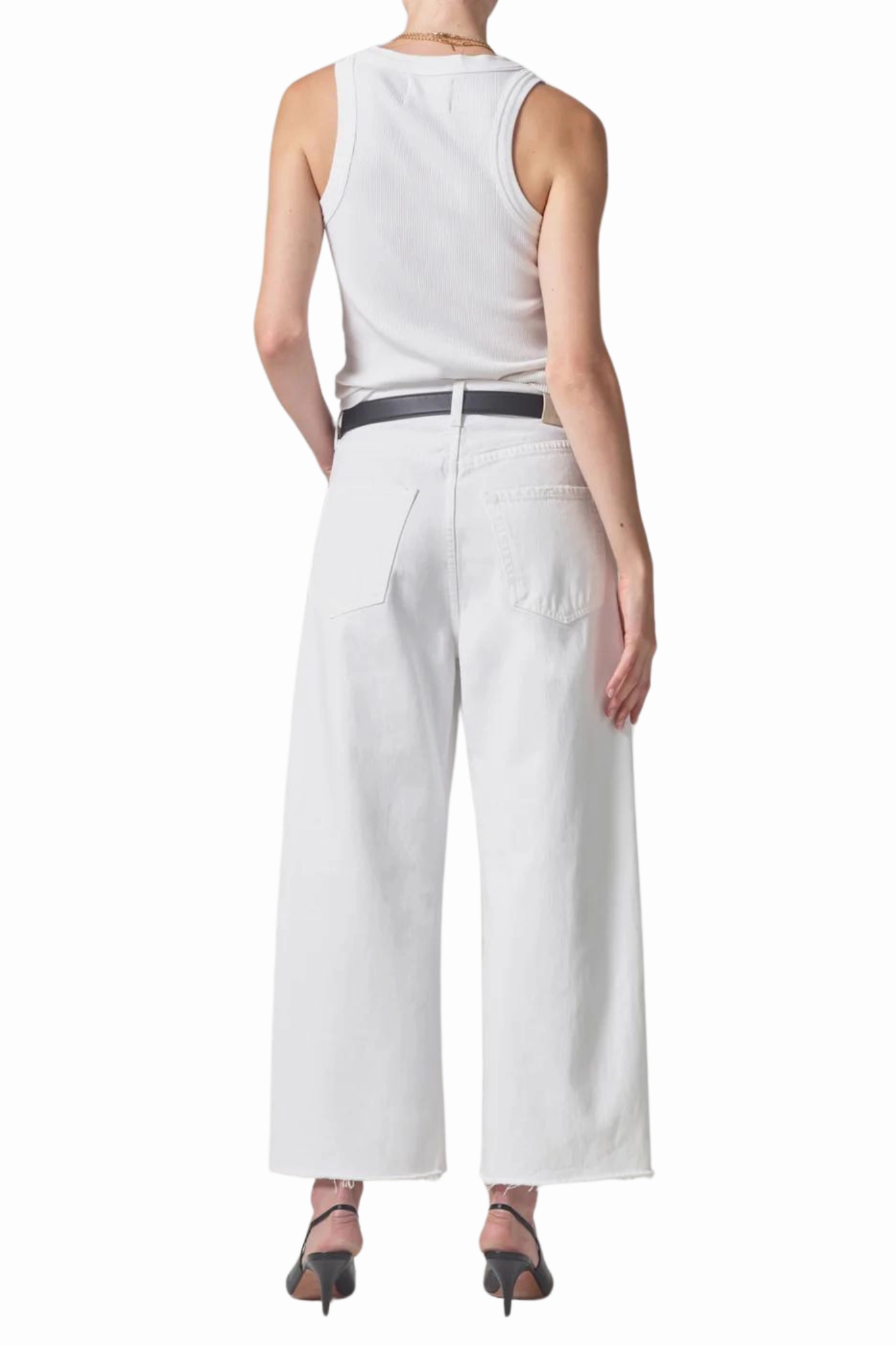 Parent Style Trendy Breathable Ayla Raw Hem Crop in Harlow