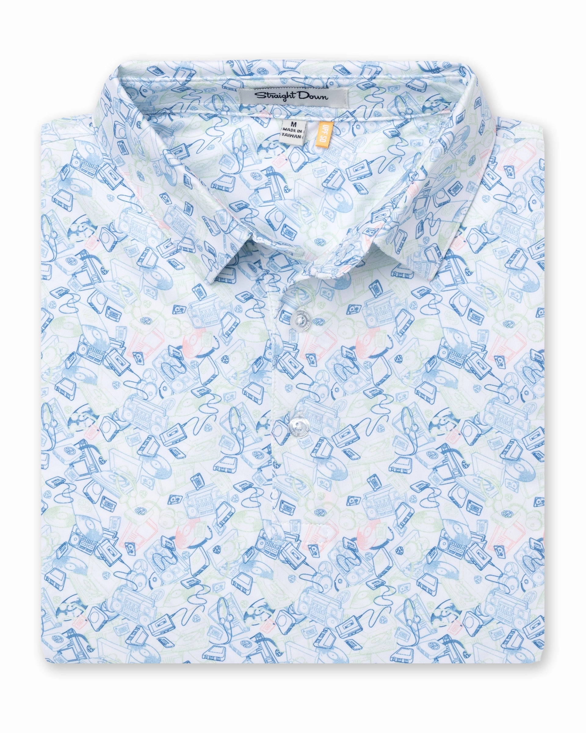 Analog Polo - White Breathable Underarm Vents Comfortable Essentials