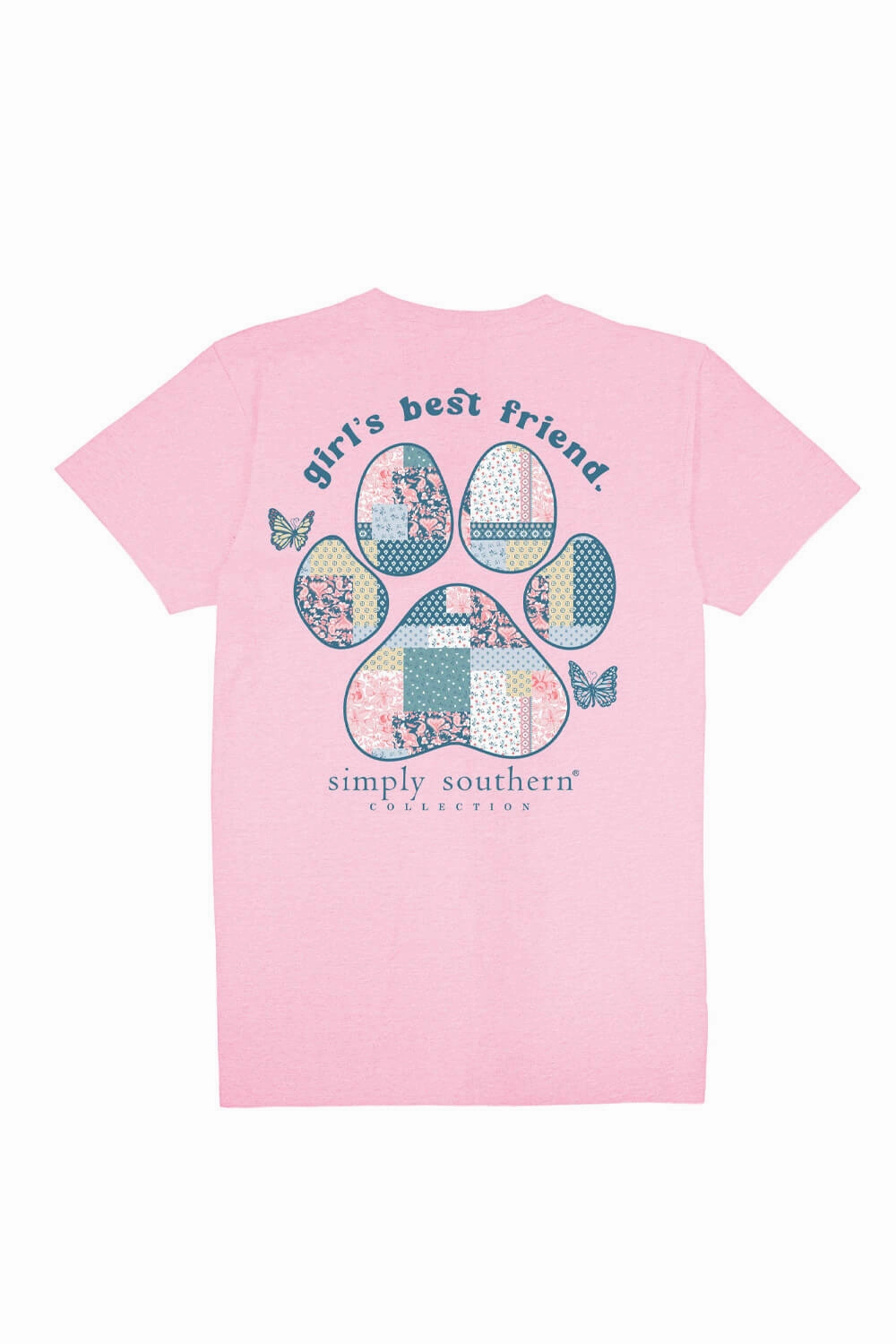 Ultra Soft Blend Fashion-Forward Fit Simply Southern Best Friend T-Shirt for Women in Pink | SS-BF-FNCYCNDY