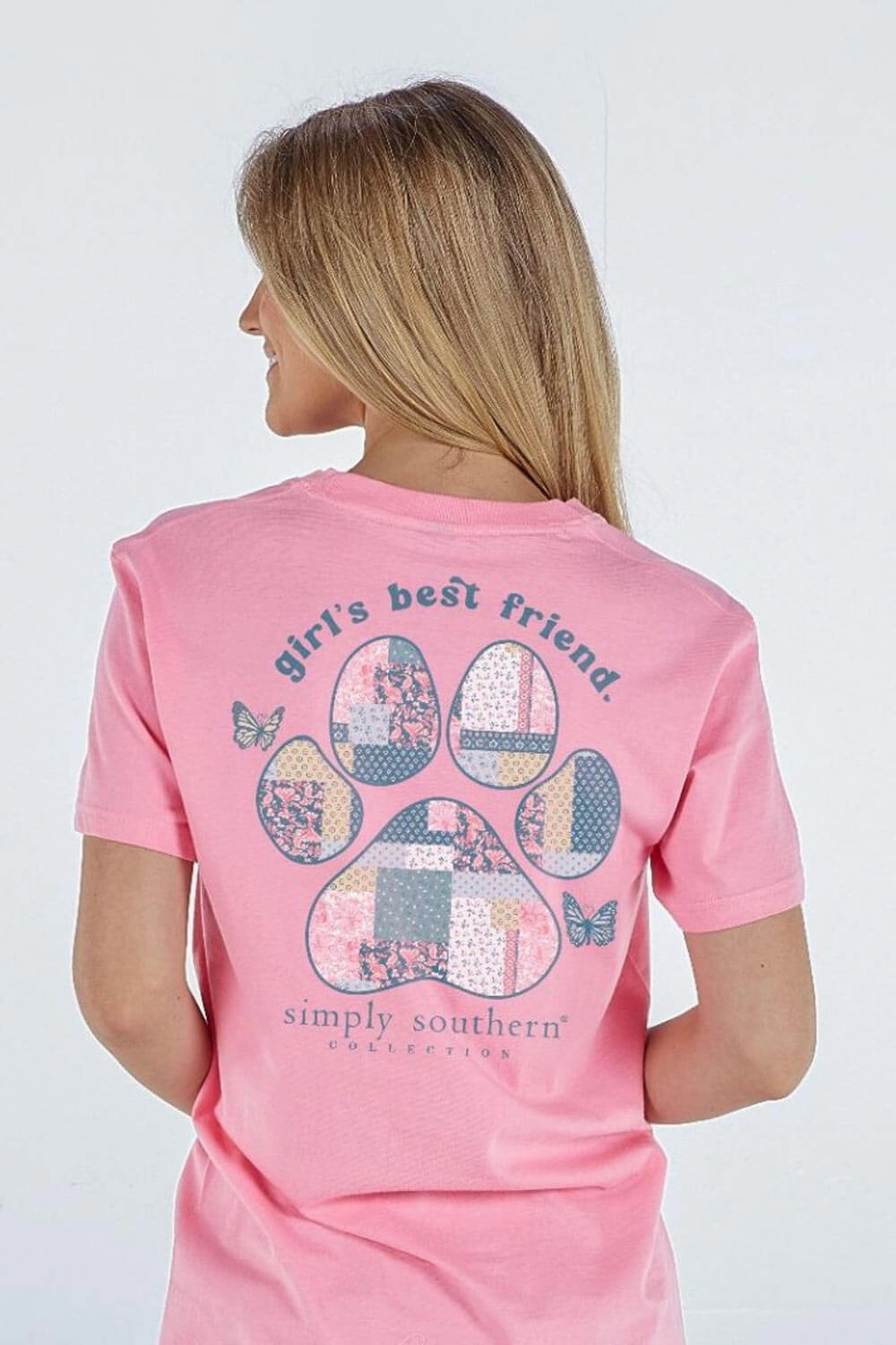 Simply Southern Best Friend T-Shirt for Women in Pink | SS-BF-FNCYCNDY Chill Mode Basic Comfort