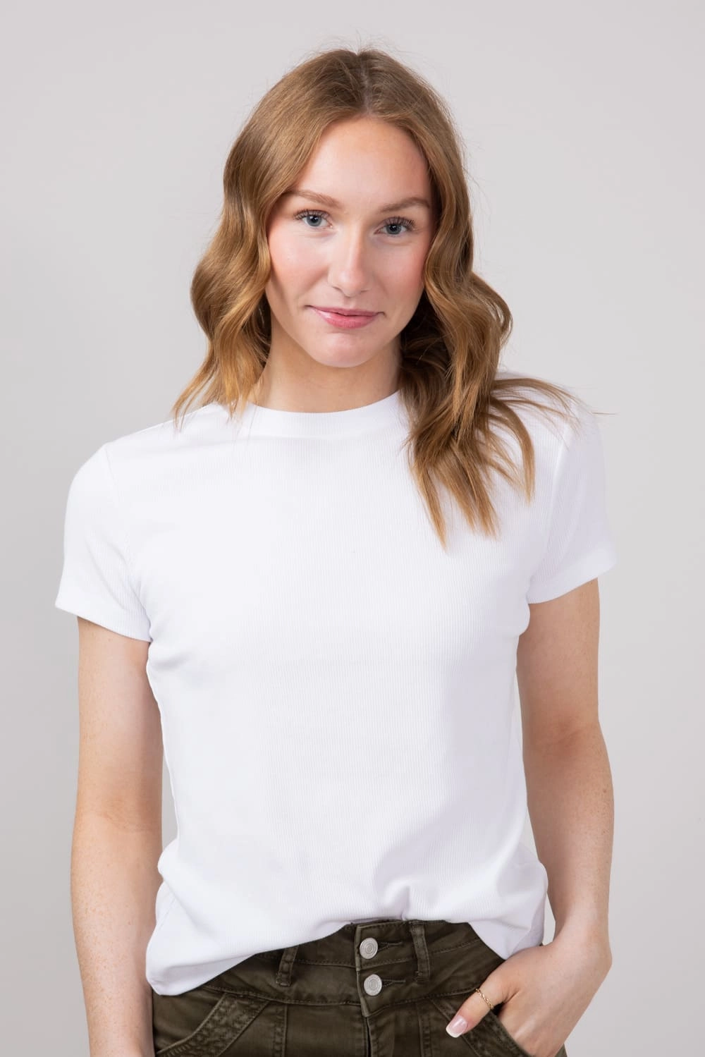 Thread & Supply Annie T-Shirt for Women in White | T3544BRTS-WHITE Fresh Look Snag Resistant Surface