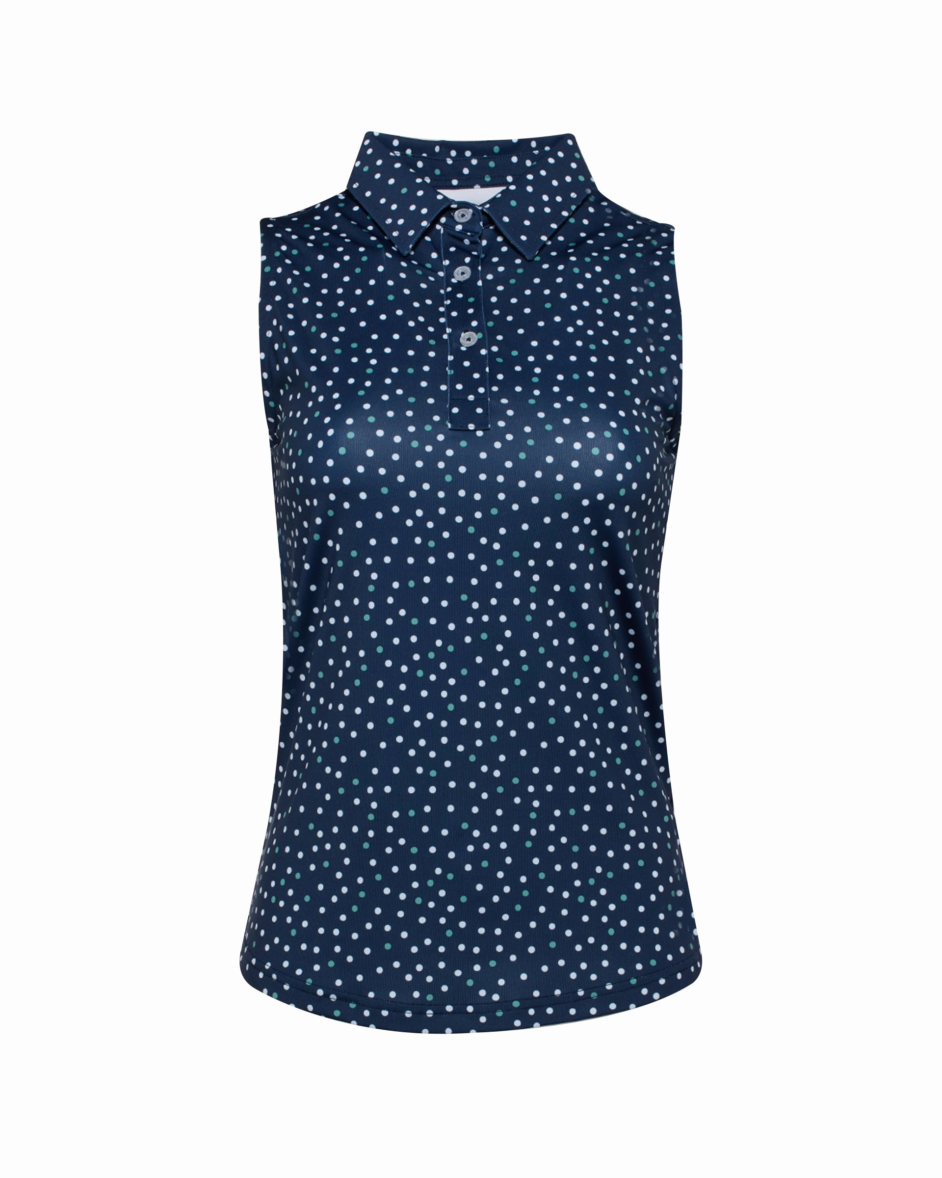 Quality Fabric Galaxy Sleeveless Polo - New Indigo