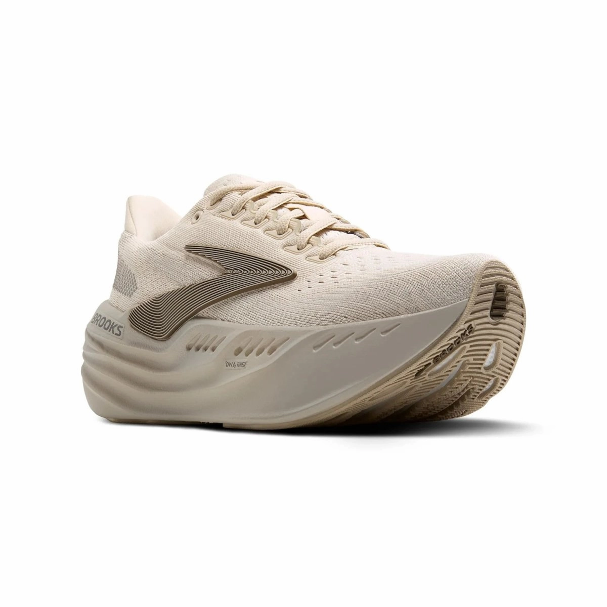 Brooks Women's Glycerin Max Almond Peach/London Fog/White Ventilated Sides Fit Everyday