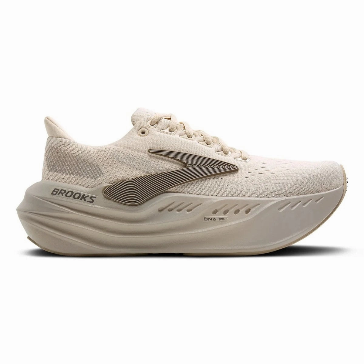 Brooks Women's Glycerin Max Almond Peach/London Fog/White Walking Focus