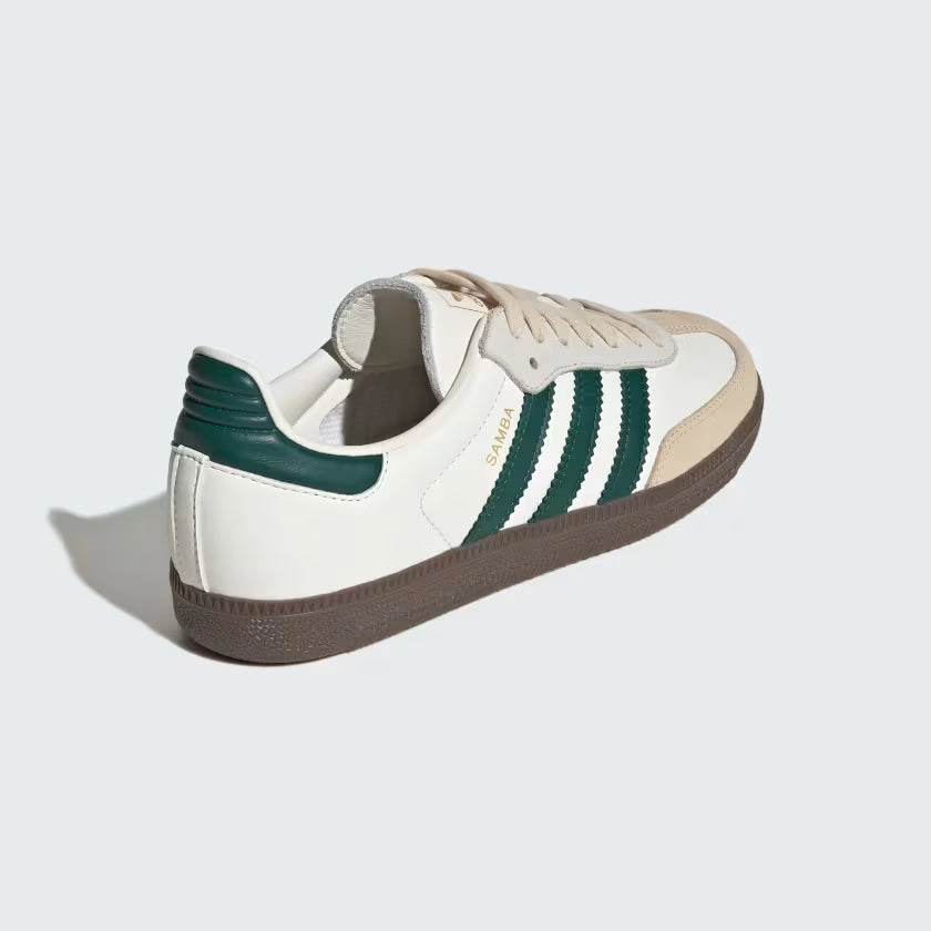 Samba OG Shoes (Off White   Collegiate Green   Sand Strata) zip Compression Resistant Collar