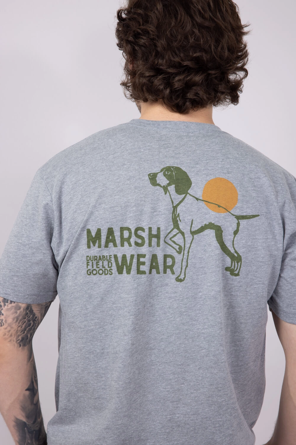 Marsh Wear Field T-Shirt for Men in Steel Heather | MWT3085-STLH Organic Cotton Blend