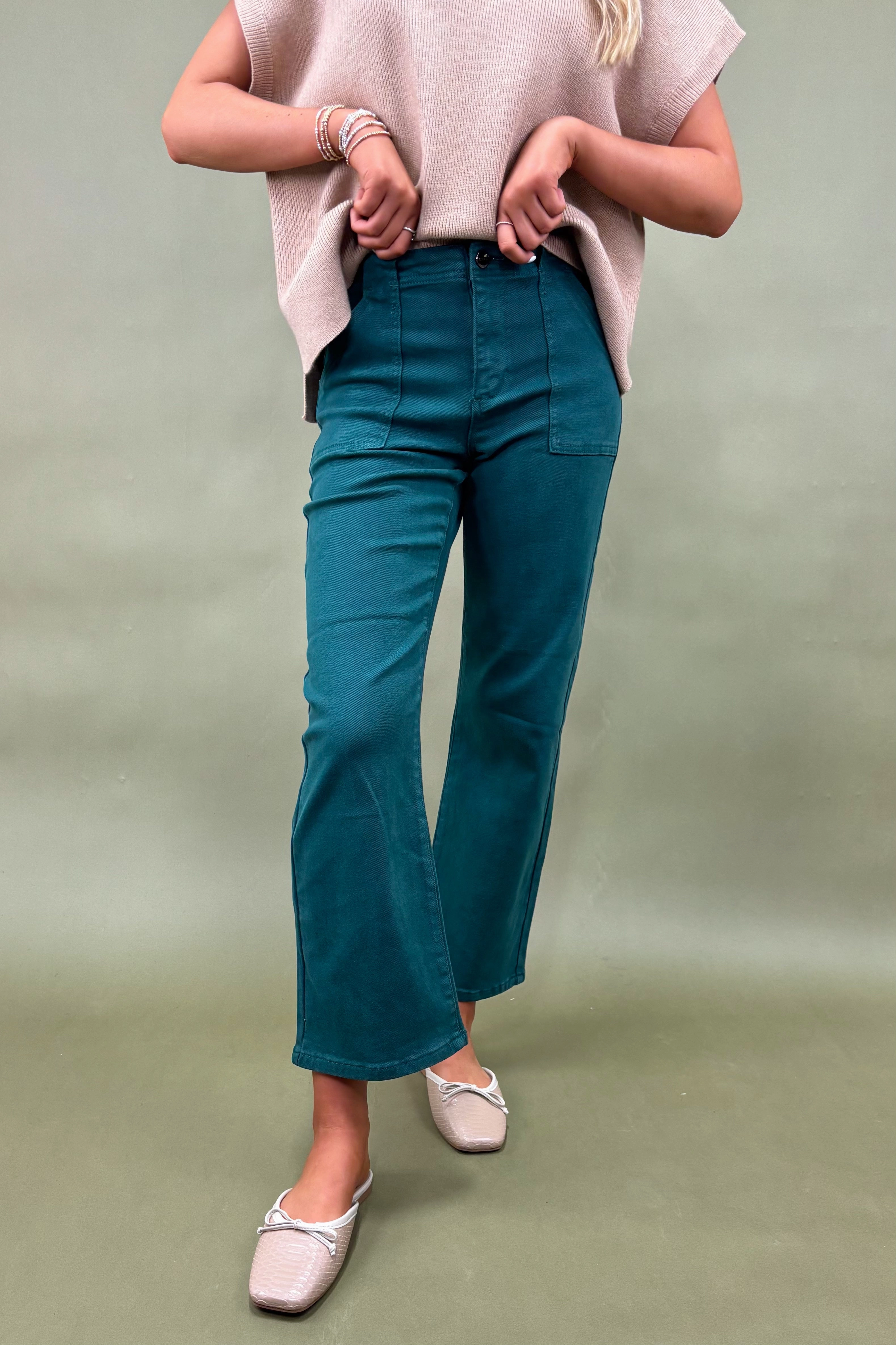 HypoallergenicFabric Elastic Free Cuffs The Evergreen Patch Pocket Jeans