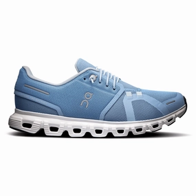 On Running Women's Cloud 6 Chambray/White PhylonMidsole Blown Rubber Outsole