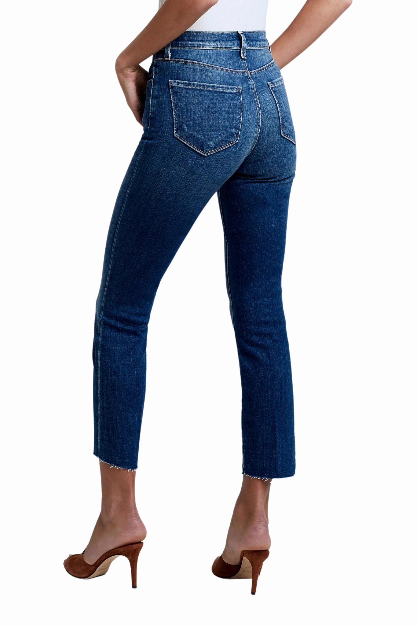 Modern Minimalist Urban Explorer Timeless Appeal Sada HR Crop Slim in Sequoia