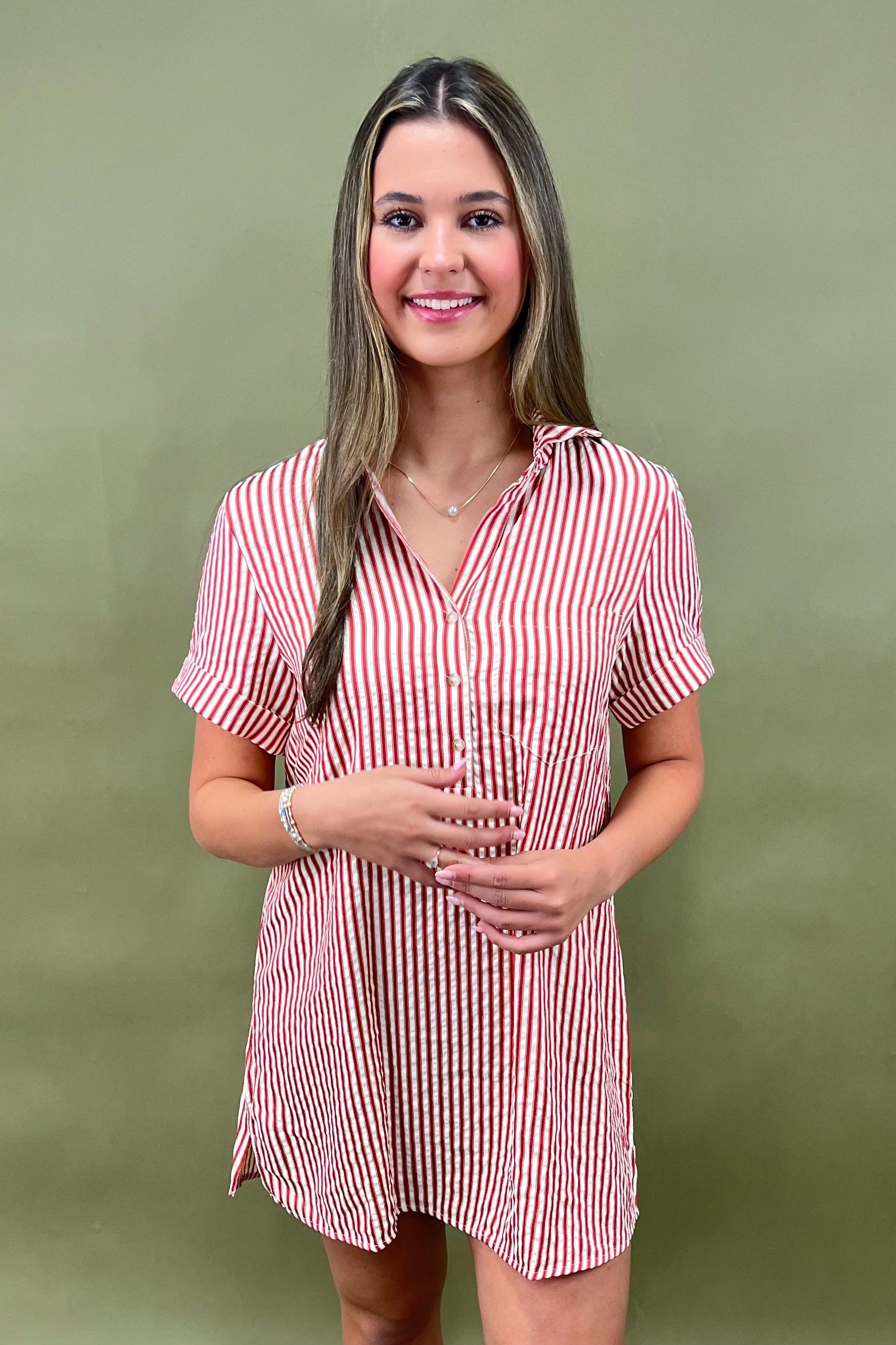 Quick Drying Crisp & Classic Striped Mini Dress