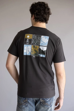 Daily Outfit Style Washable Katin Phases T-Shirt for Men in Wash Black | FA25GSPHA-BLACK WASH