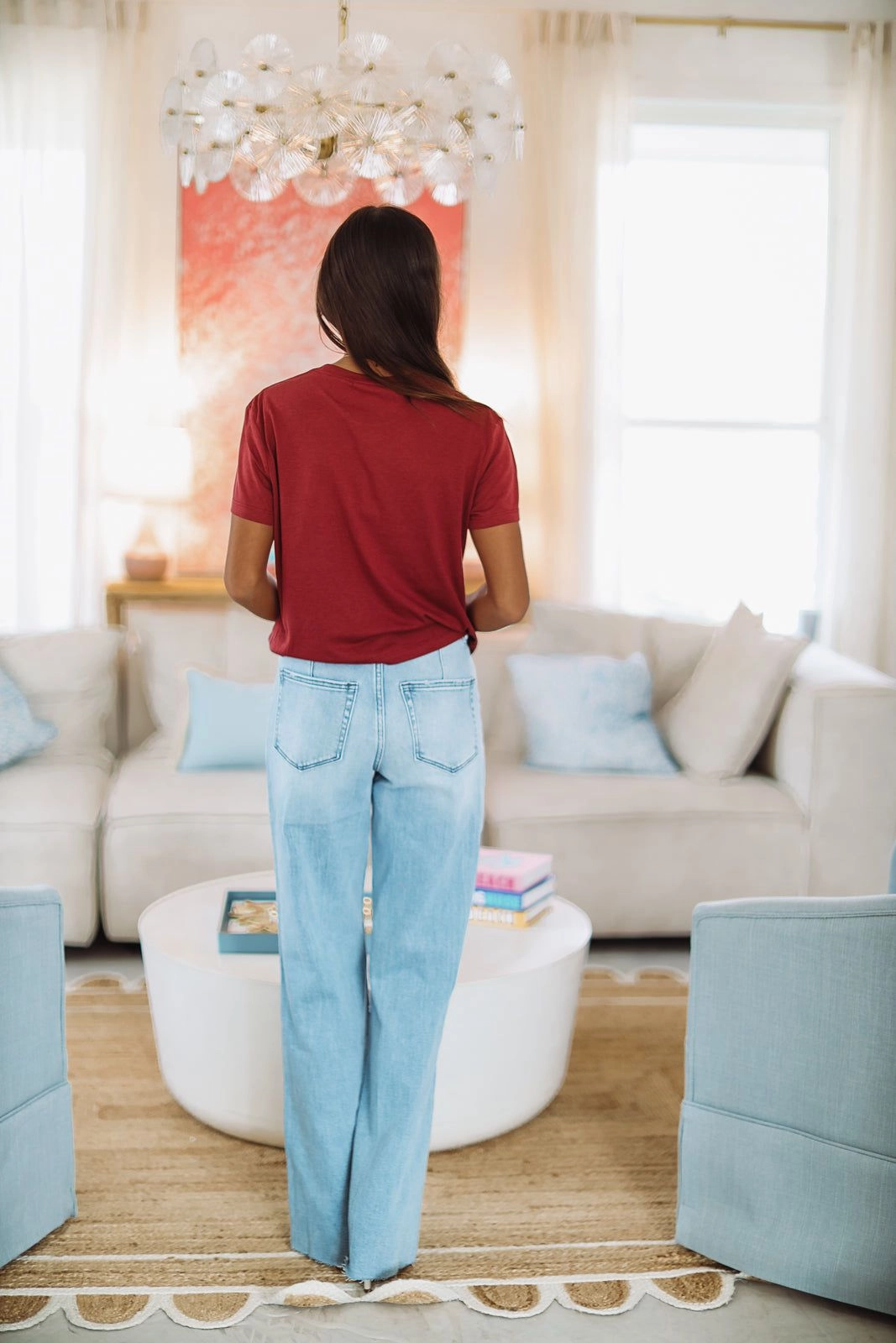 Favorite Daughter Cropped Collegiate Tee - Sangria Nights SeamFreeShoulder