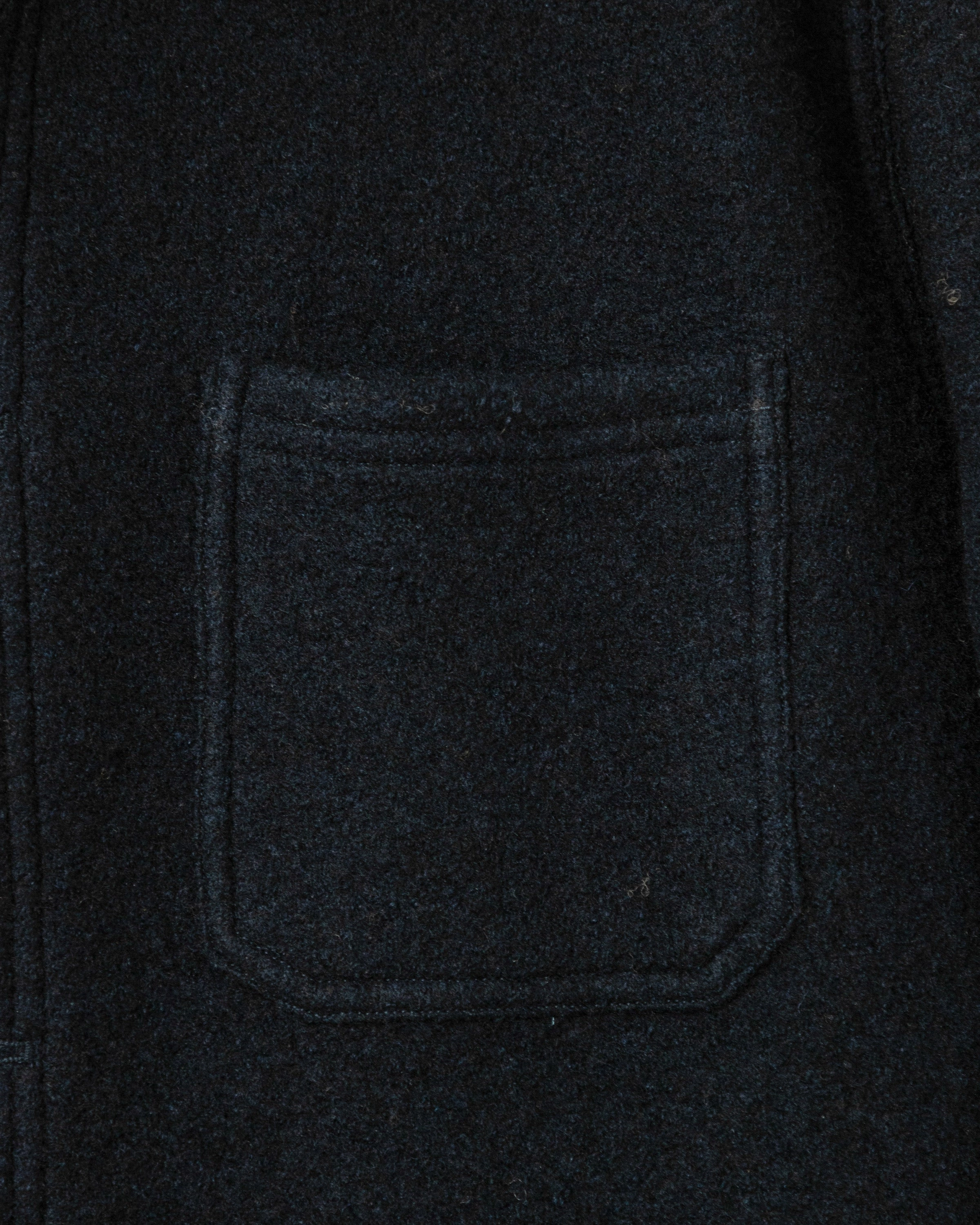 Felted Wool French Workman's Jacket in Navy Easy Clean Material