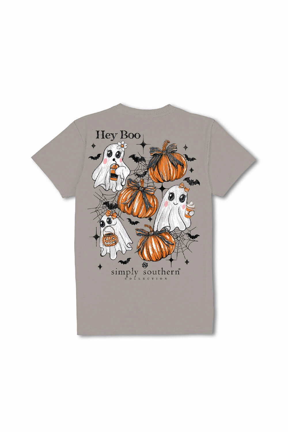 Simply Southern Hey Boo T-Shirt for Women in Grey | SS-BOO-WSHSHDW Luxury exclusivity Timeless Top