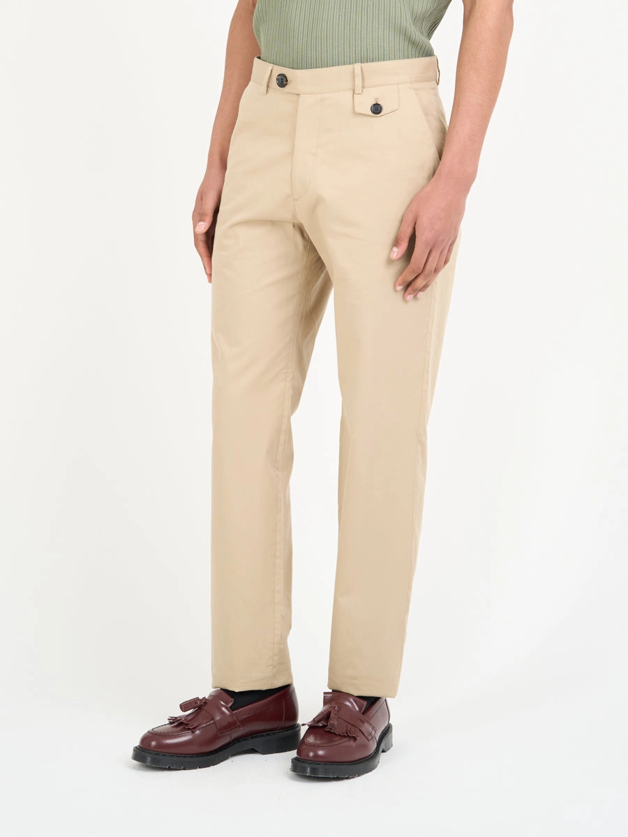 Fishtail Trousers Ashdown Beige Comfortable Leg