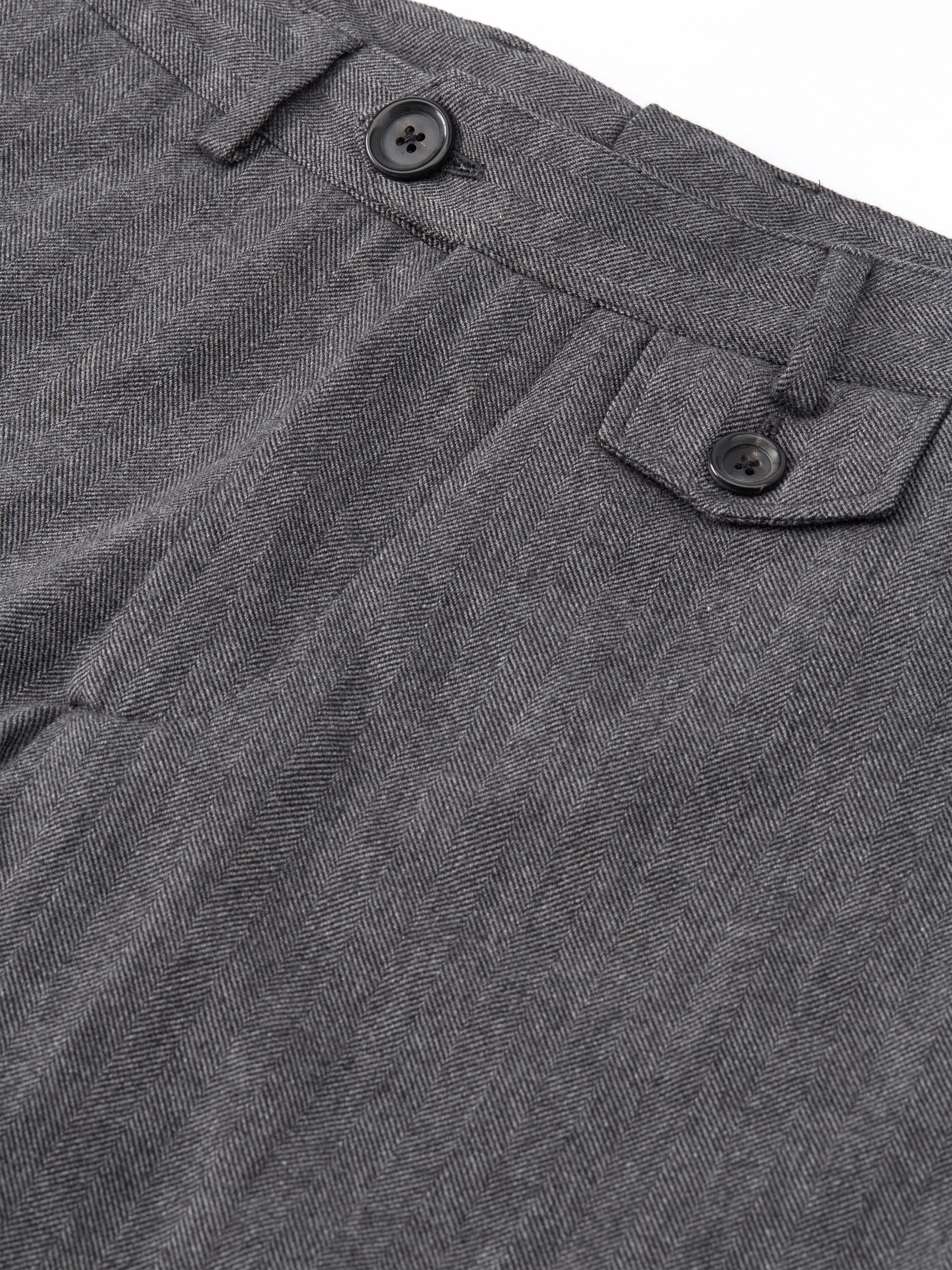 Cozy and Soft Fishtail Trousers Stockbridge Charcoal
