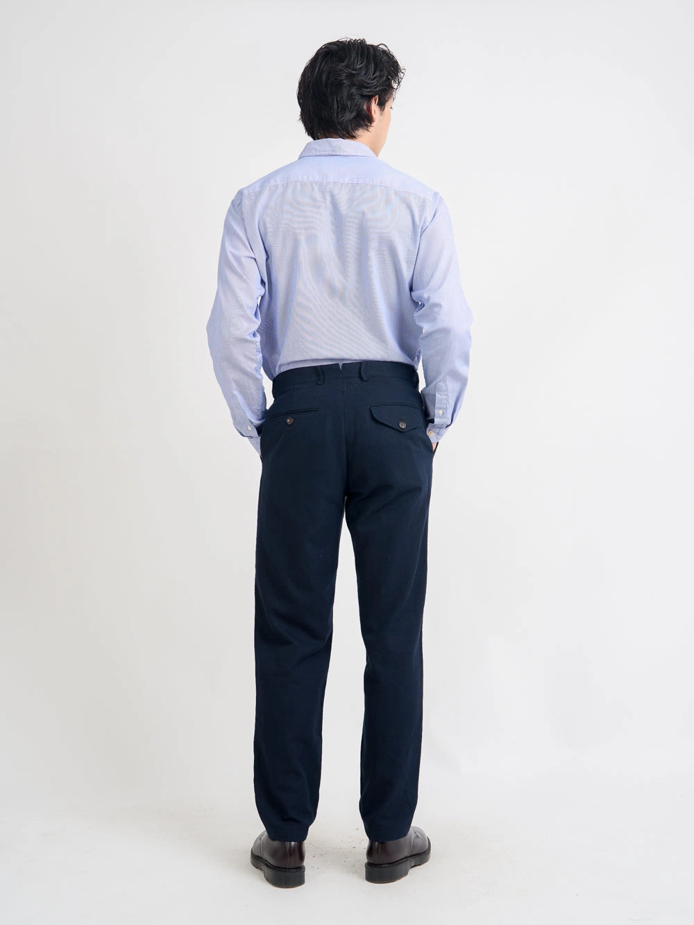 Breath Friendly Smart Layer Fishtail Trousers Stockbridge Navy