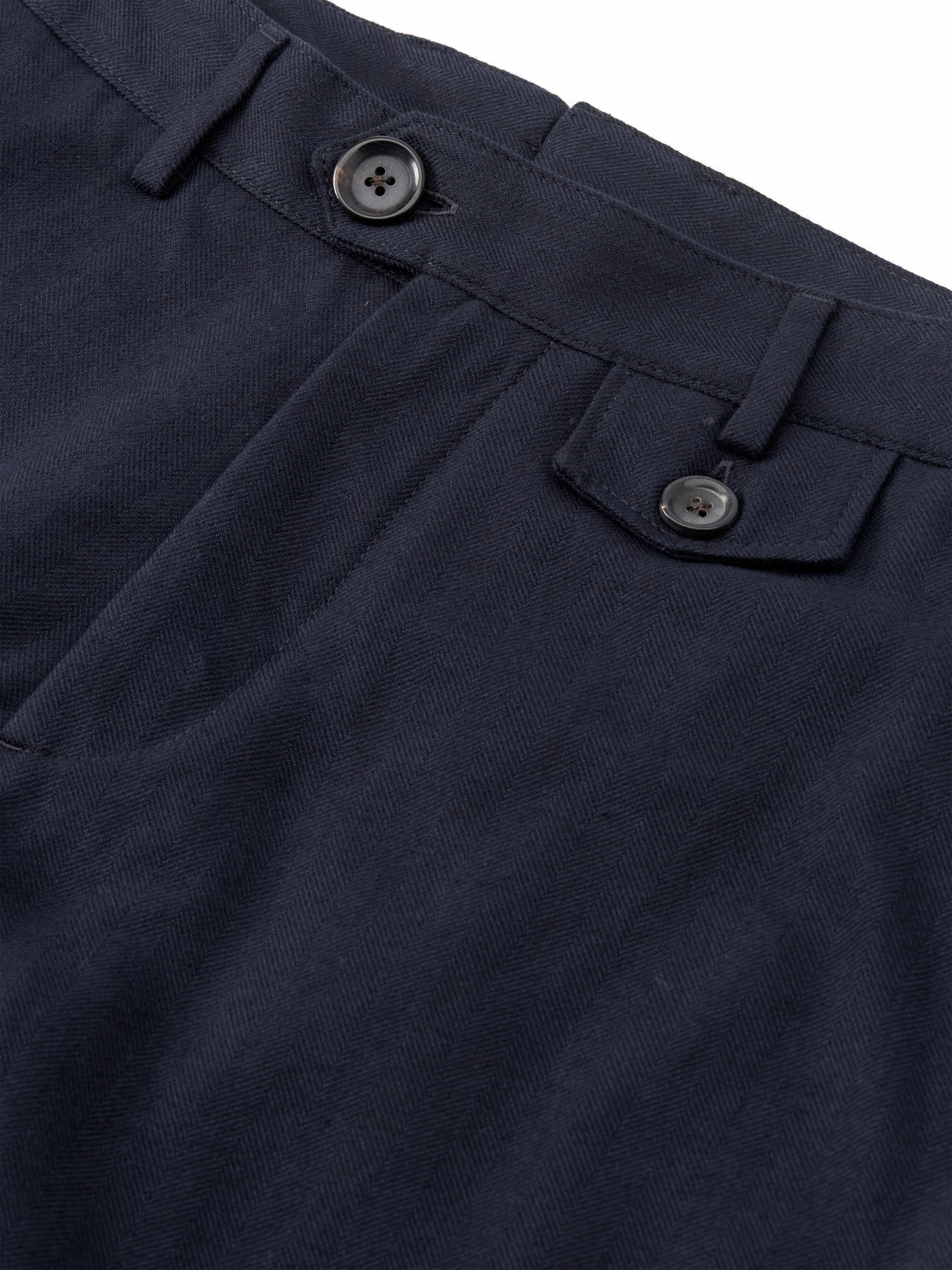 WrinkleResistantMaterial Low Maintenance Fishtail Trousers Stockbridge Navy