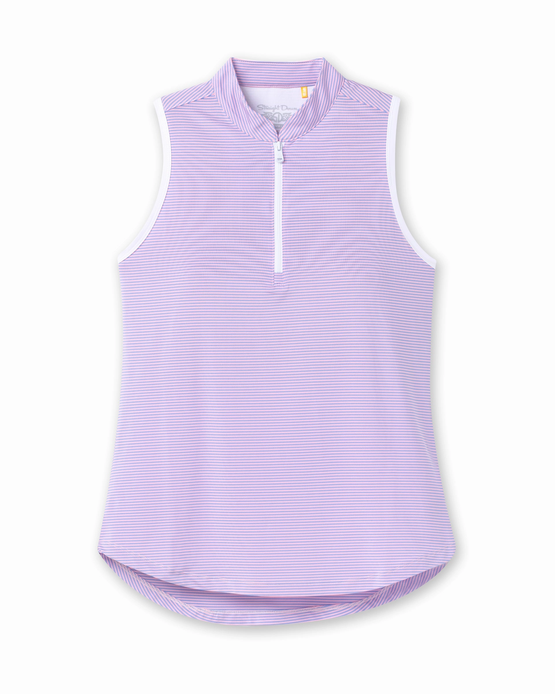 Minimalist Look Sporty Fit Georgia Stripe Sleeveless Polo - Hydrangea