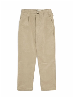 Belted Trousers Sibley Cord Beige Casual Layer Fit