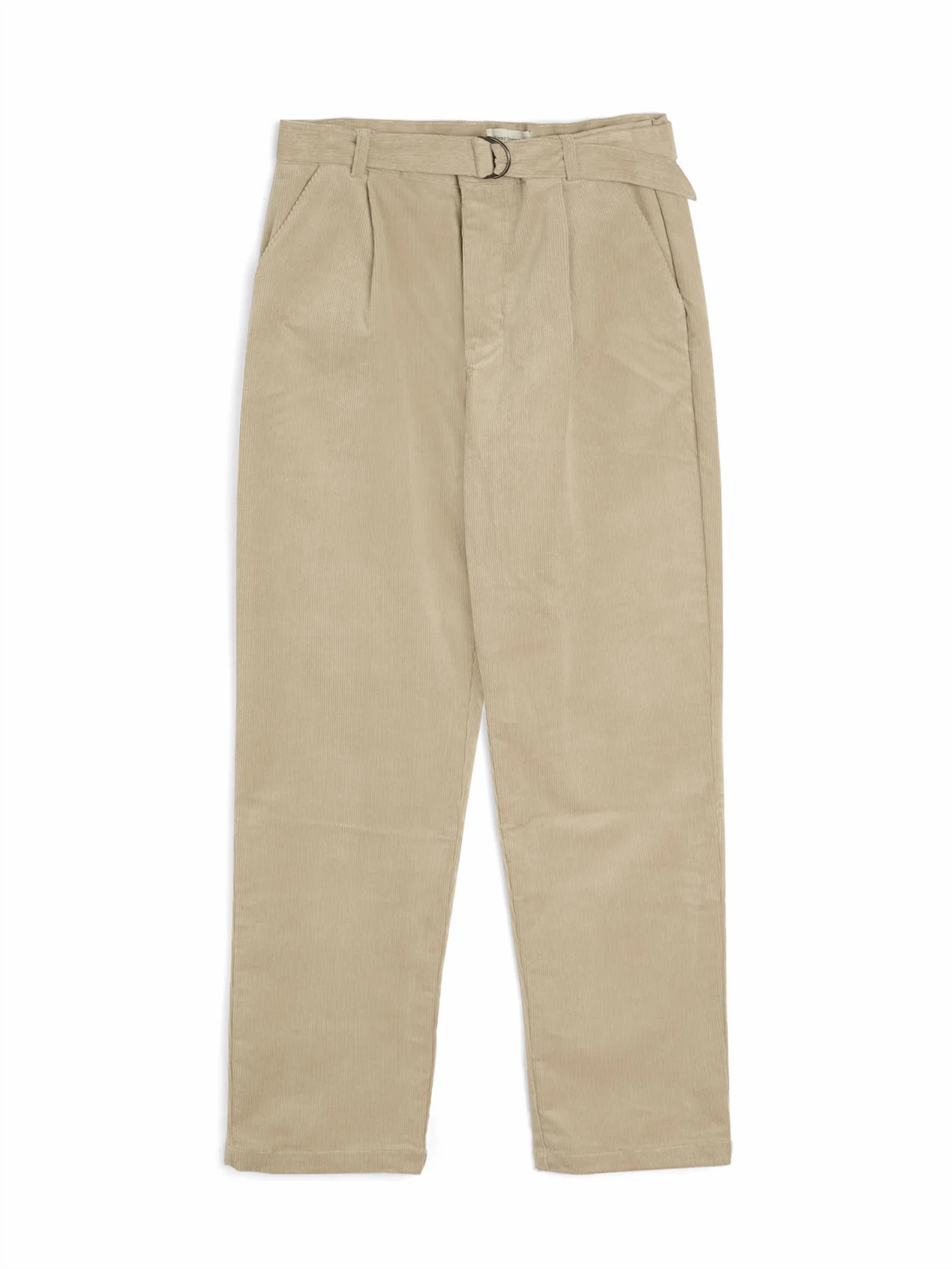 Belted Trousers Sibley Cord Beige Casual Layer Fit
