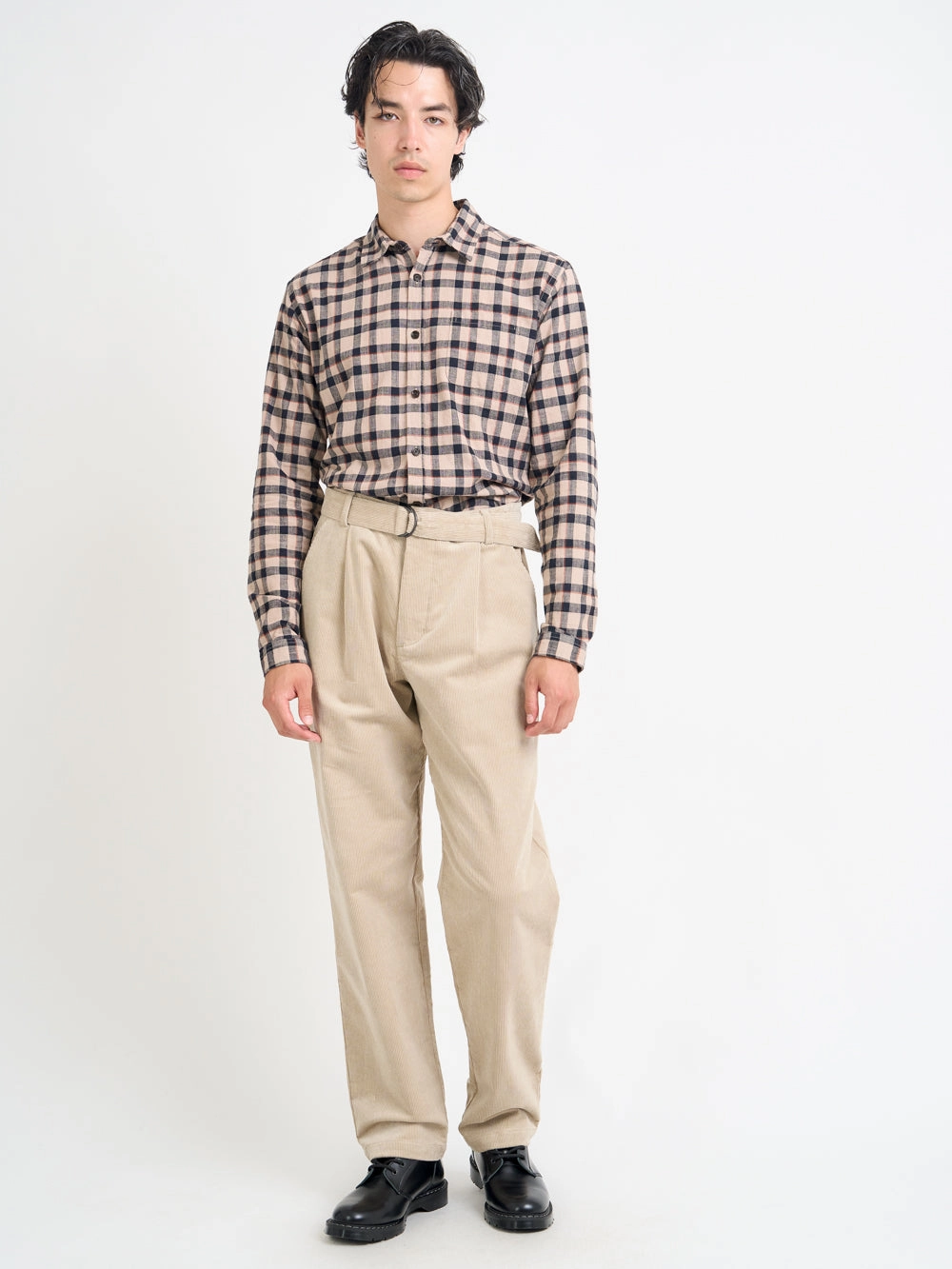 Go Anywhere Belted Trousers Sibley Cord Beige